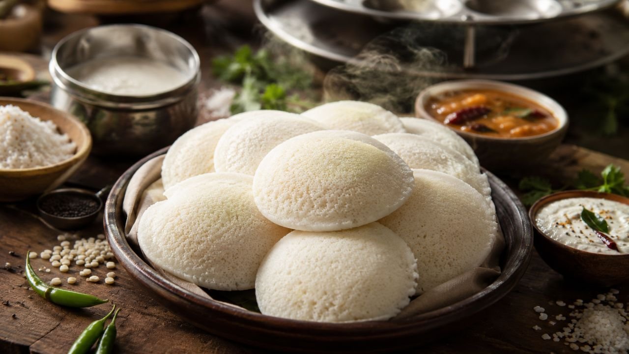 Delicious Steamed Idlis